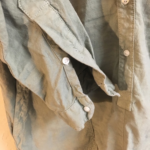 Frank & Eileen Ireland Long Sleeve Playsuit Flax Cotton Romper Size Large - Picture 6 of 15